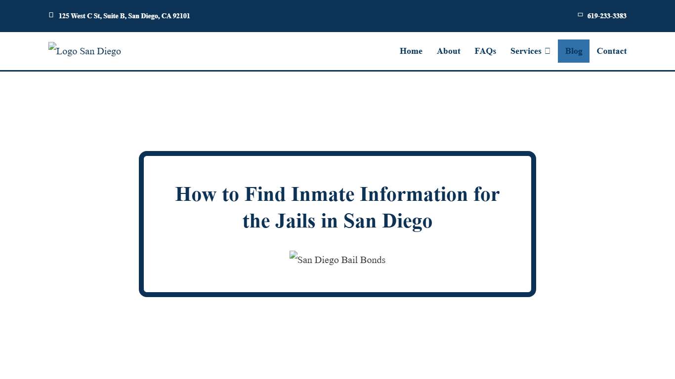 How to Find Inmate Information for the Jails in San Diego